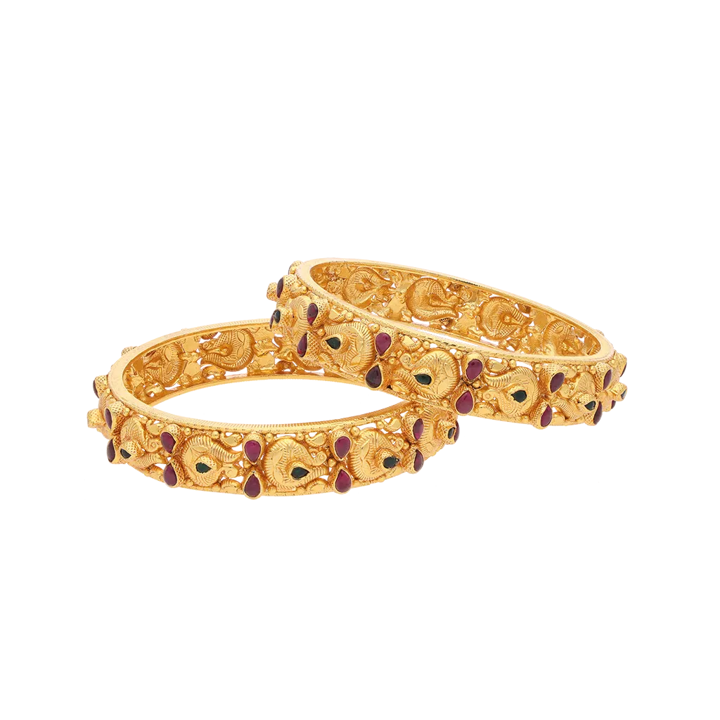 Majestic Peacock Bangles: Royal Elegance